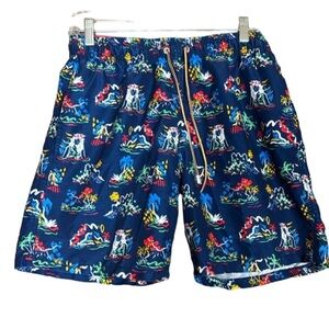 Bugatchi tropical print swim trunks Size Large